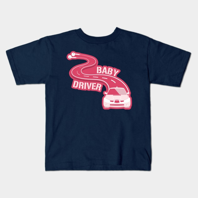 Baby Driver Kids T-Shirt by iRupa